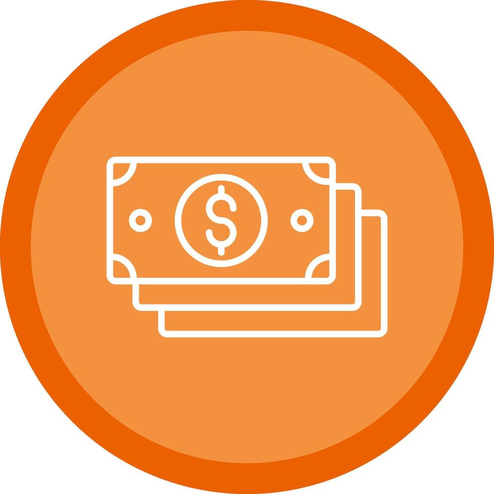 Cash Line Multi Circle Icon vector