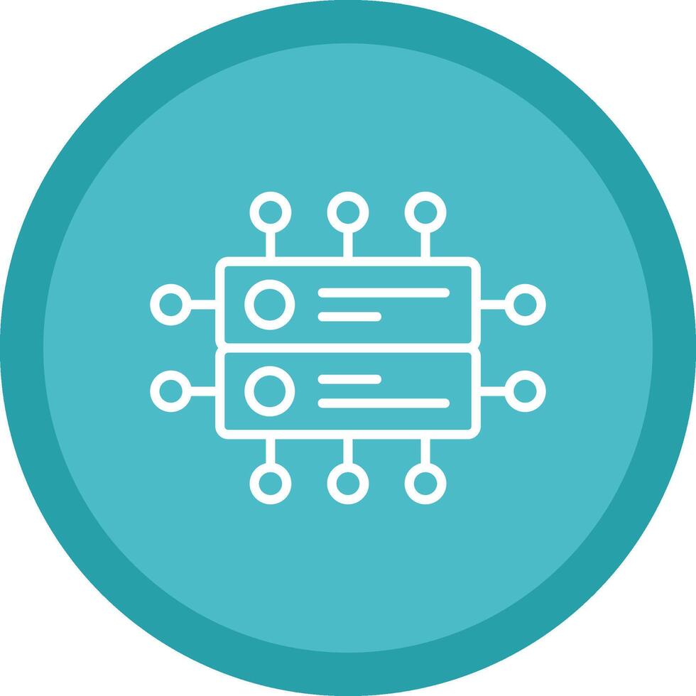 Data Network Line Multi Circle Icon vector