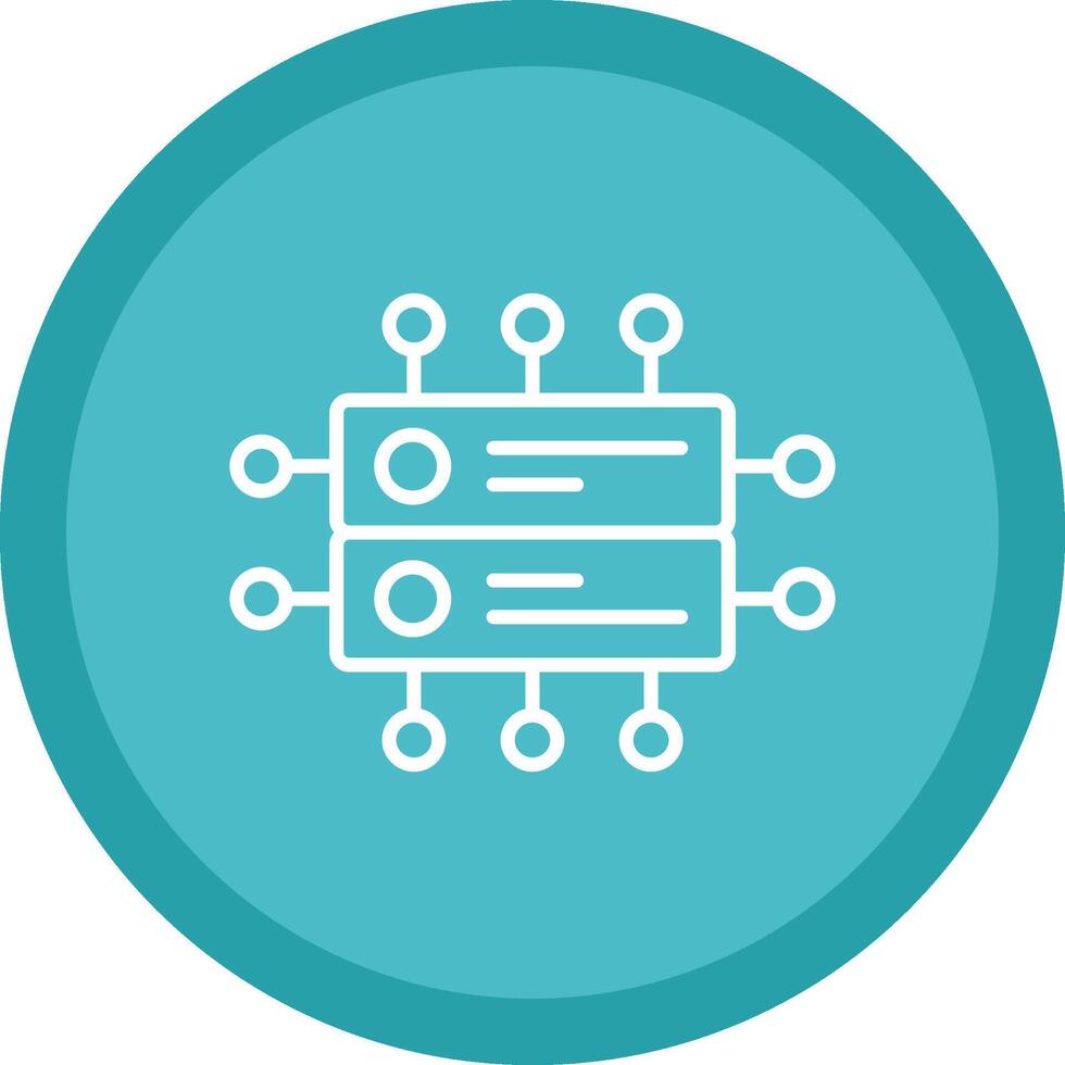 Data Network Line Multi Circle Icon vector