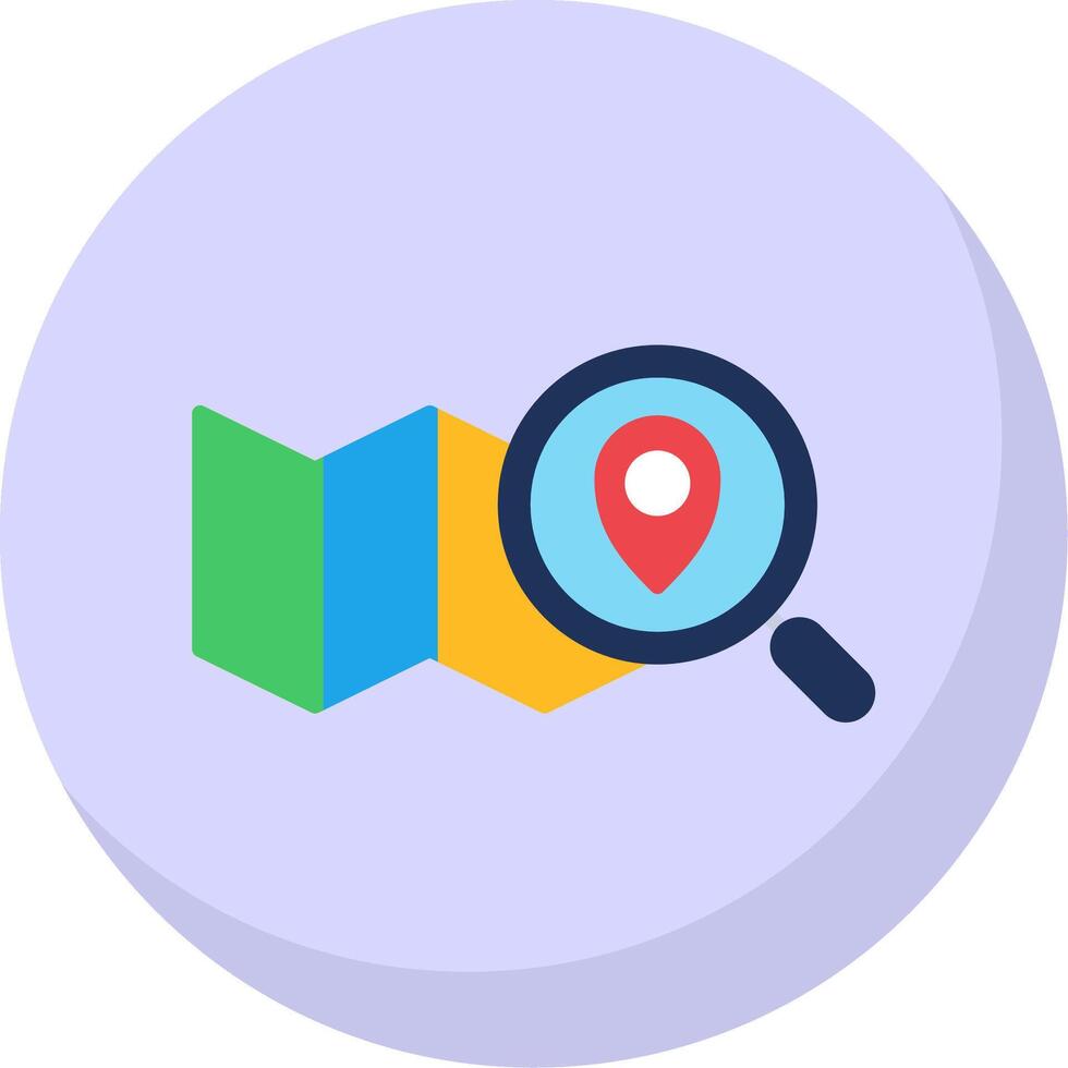 Map Flat Bubble Icon vector