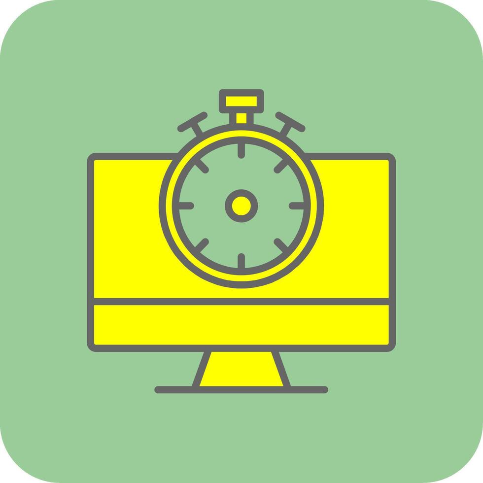 High Speed Communication Filled Yellow Icon vector