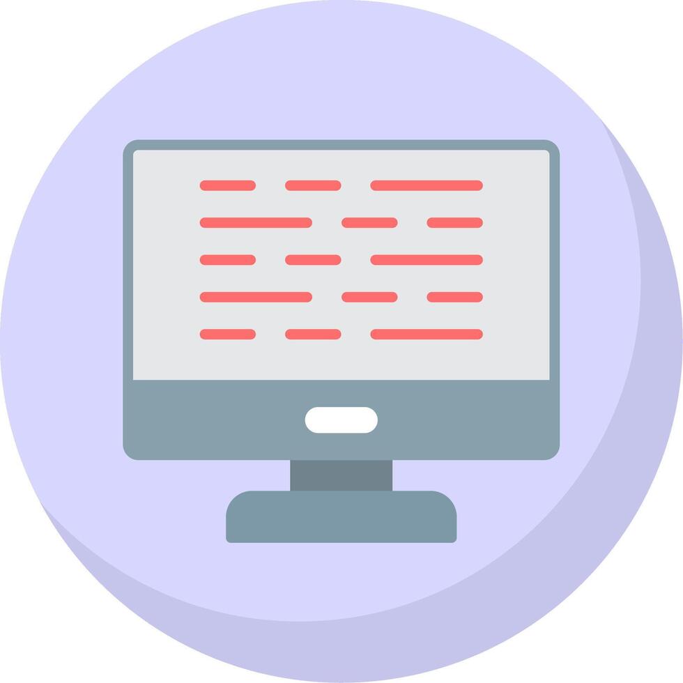 Computer Flat Bubble Icon vector