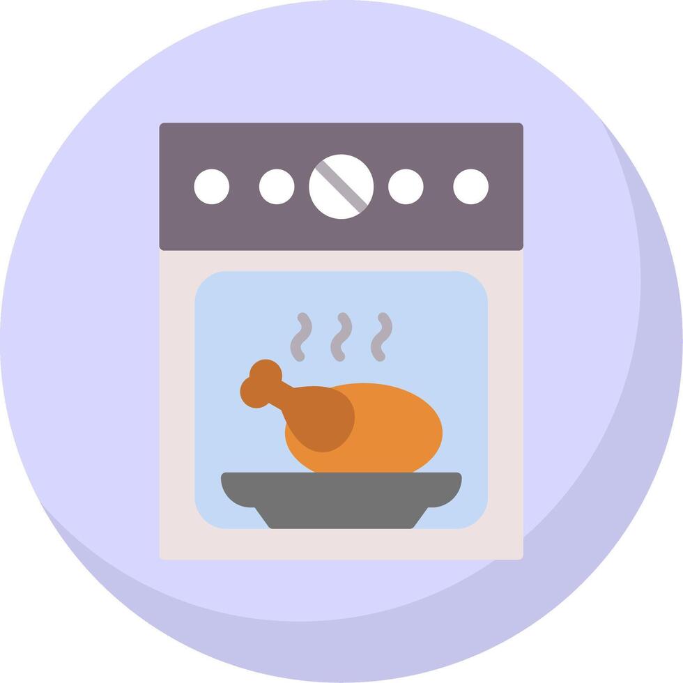 Oven Flat Bubble Icon vector