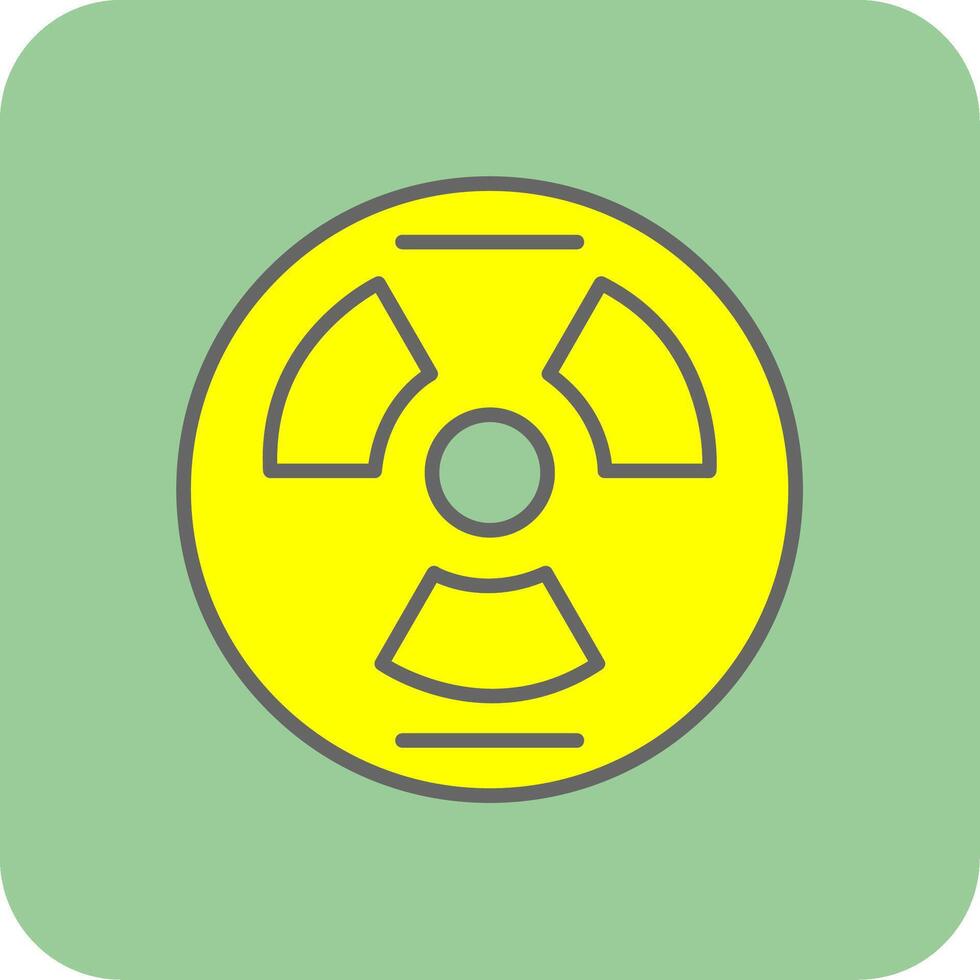 Nuclear Filled Yellow Icon vector