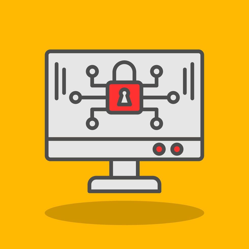 Seo system Filled Shadow Icon vector