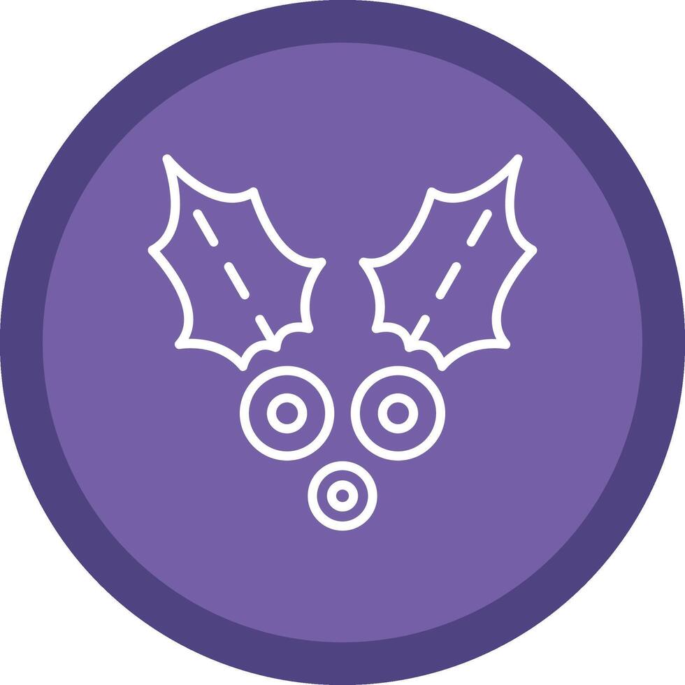 Holly Line Multi Circle Icon vector