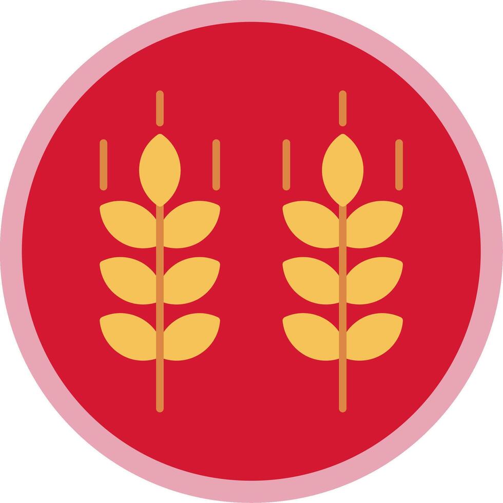 Wheat Flat Multi Circle Icon vector
