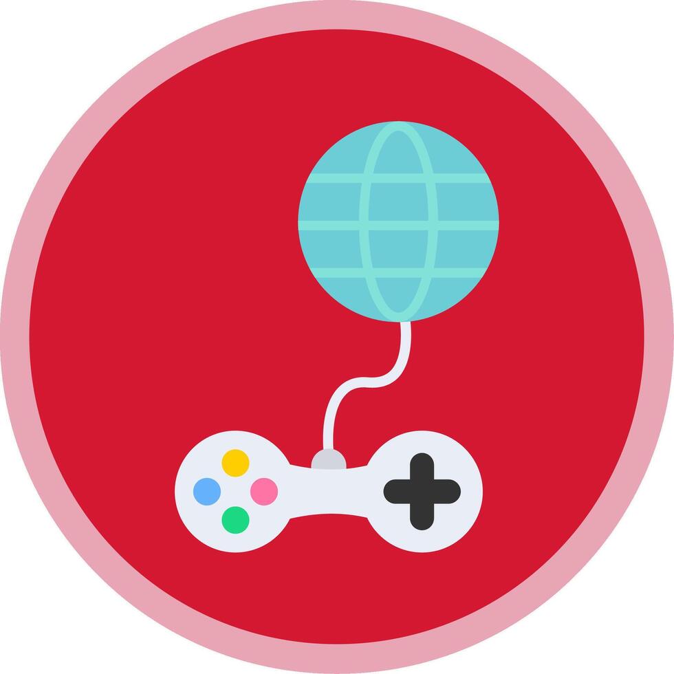 Internet Flat Multi Circle Icon vector