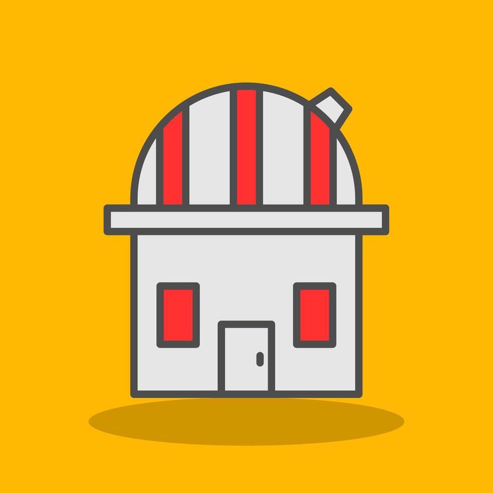 Observatory Filled Shadow Icon vector