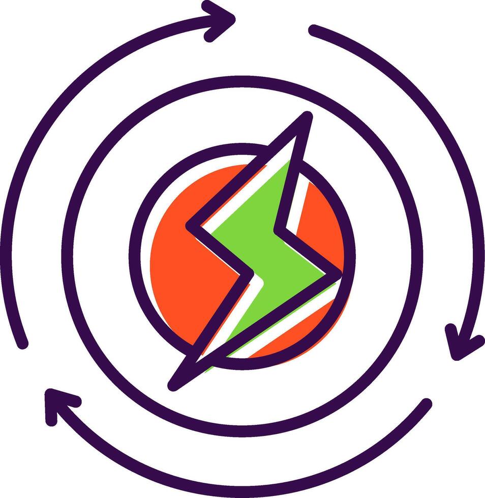 Renewable Energy filled Design Icon vector