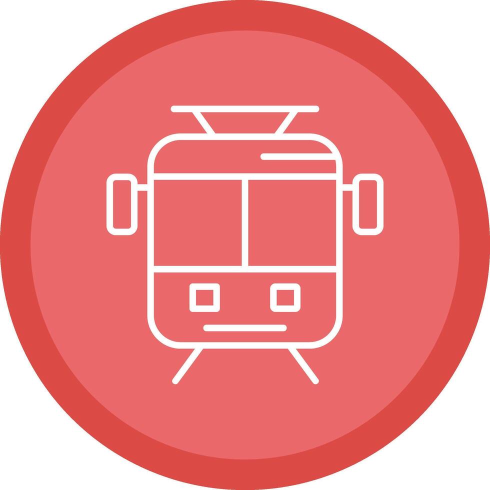 Old Tram Line Multi Circle Icon vector