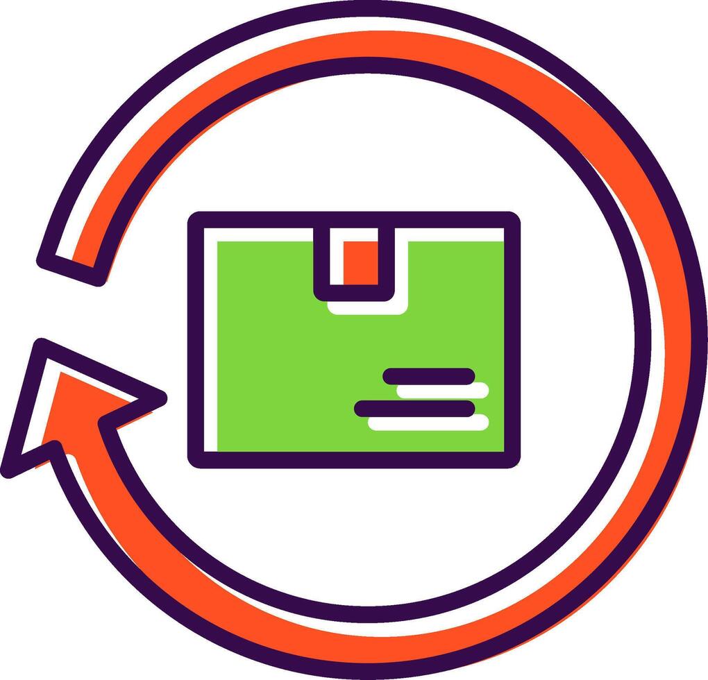 Easy Return filled Design Icon vector