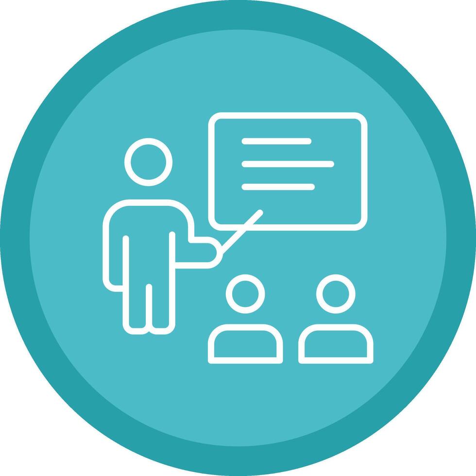Training Courses Line Multi Circle Icon vector