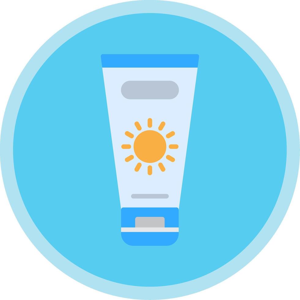Sun Cream Flat Multi Circle Icon vector