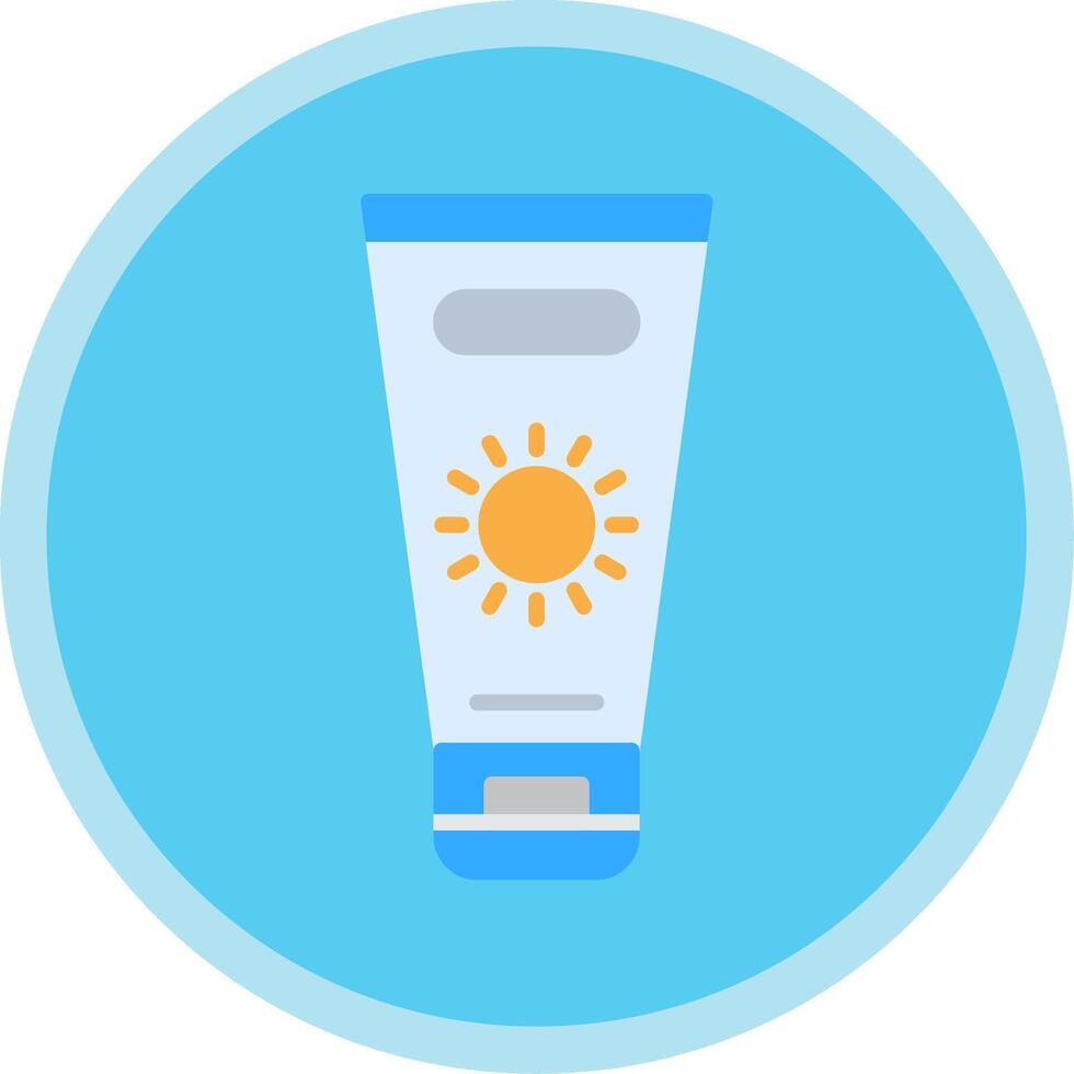 Sun Cream Flat Multi Circle Icon vector