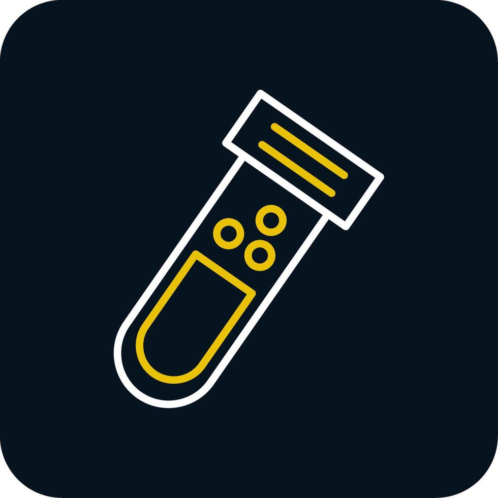 Test Tube Line Red Circle Icon vector