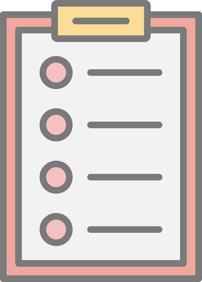 Clipboard Line Filled Light Icon vector
