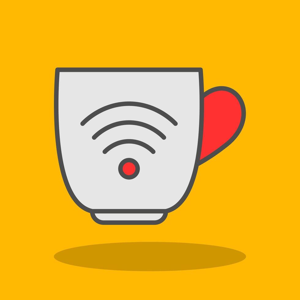 Wifi Filled Shadow Icon vector