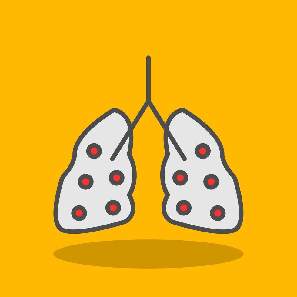 Pulmonology Filled Shadow Icon vector
