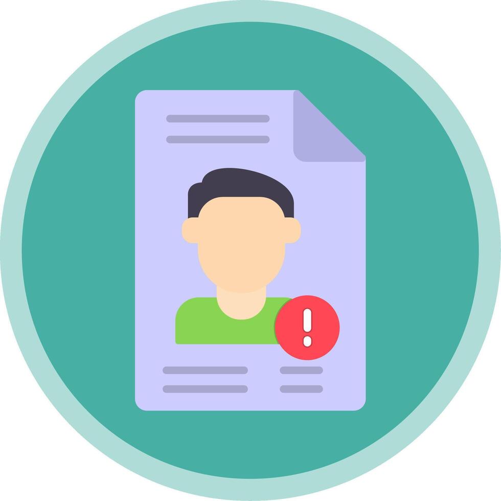 personal información plano multi circulo icono vector