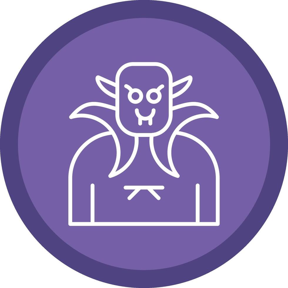 Vampire Line Multi Circle Icon vector