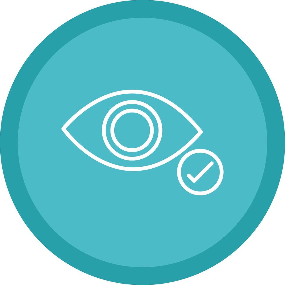 Eye Line Multi Circle Icon vector