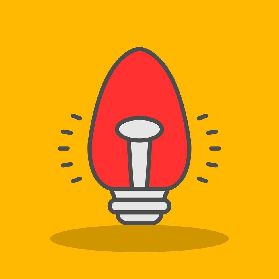 Light Bulb Filled Shadow Icon vector