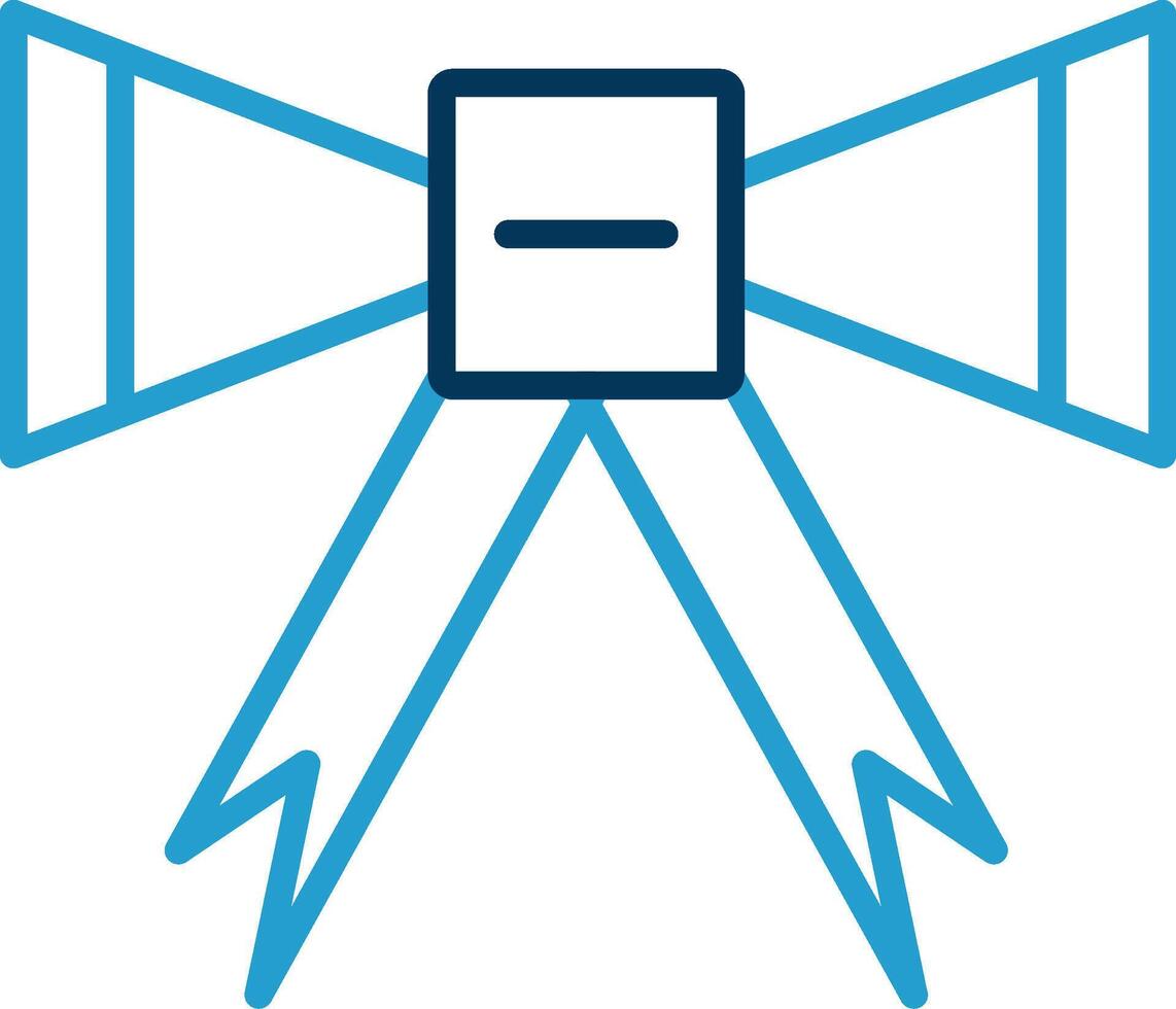 Bow Line Blue Two Color Icon vector