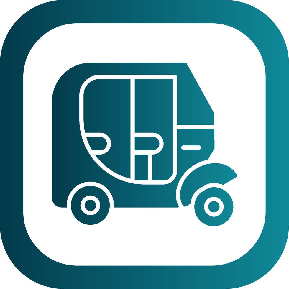 Vehicle Glyph Gradient Corner Icon vector