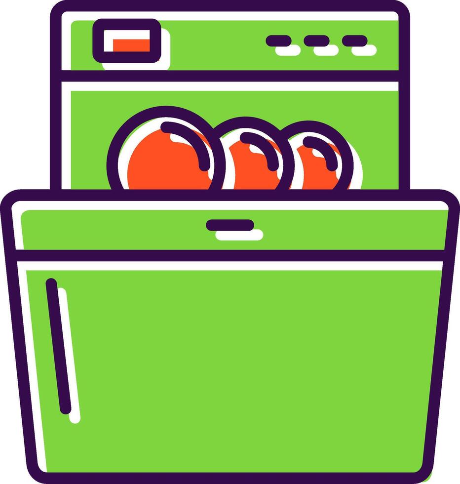 Dish Washing filled Design Icon vector