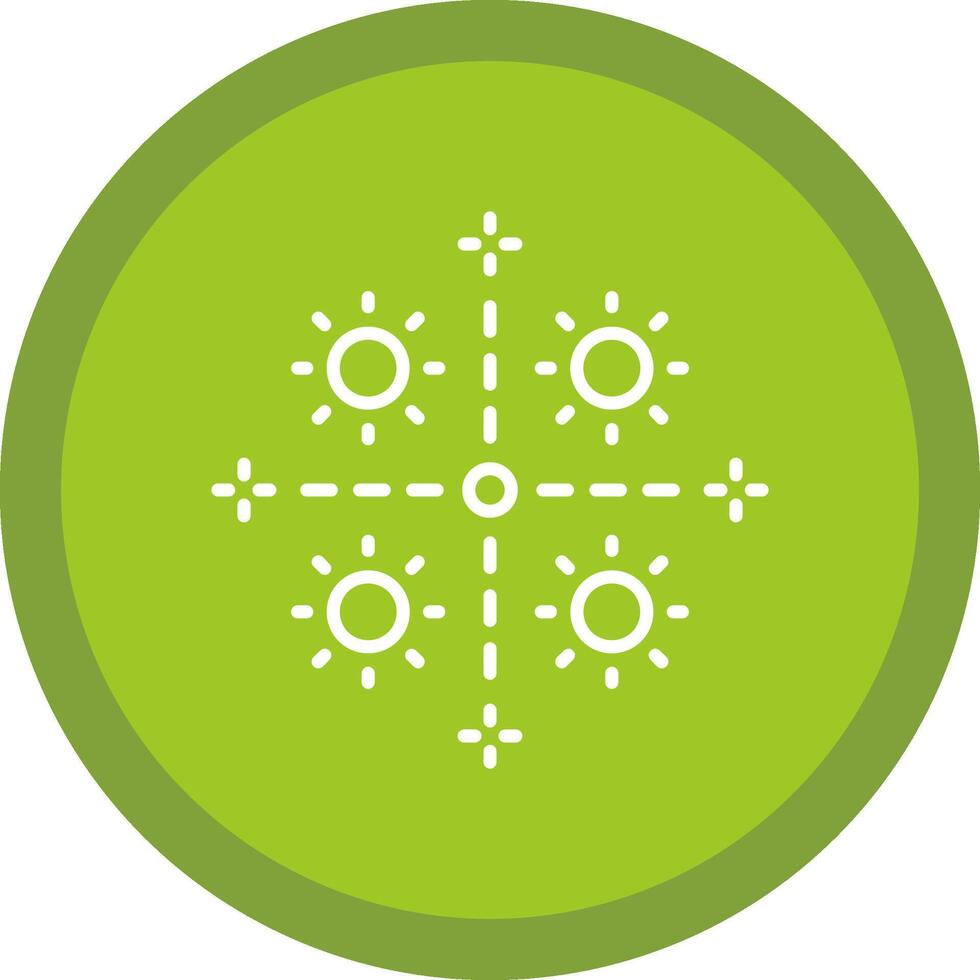 Firework Line Multi Circle Icon vector