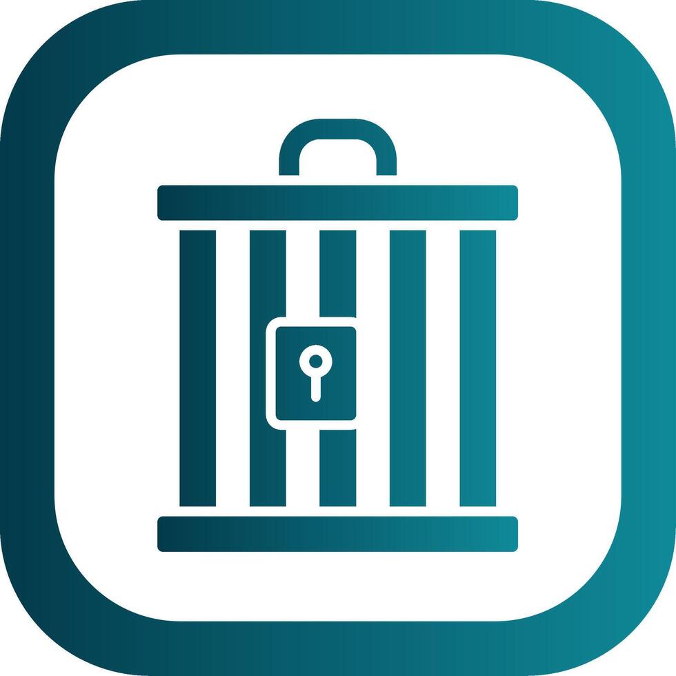 Cage Glyph Gradient Corner Icon vector