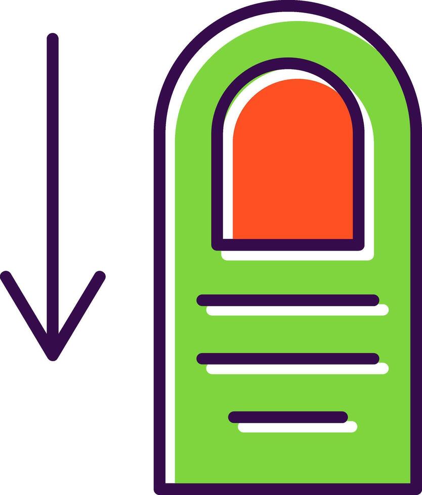 Tap Down filled Design Icon vector