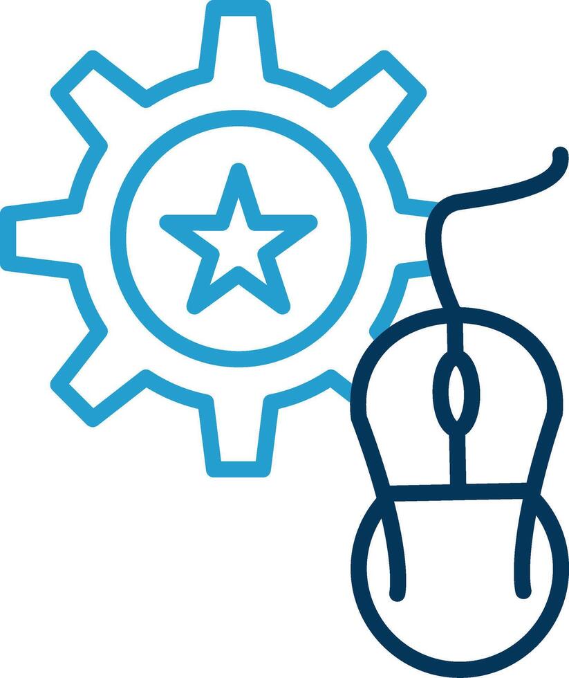 Skills Line Blue Two Color Icon vector