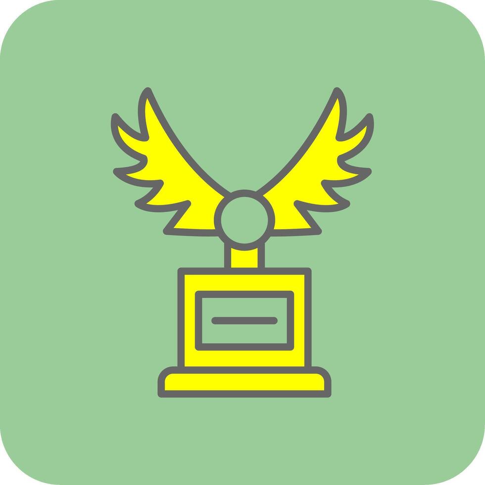 Wings Filled Yellow Icon vector