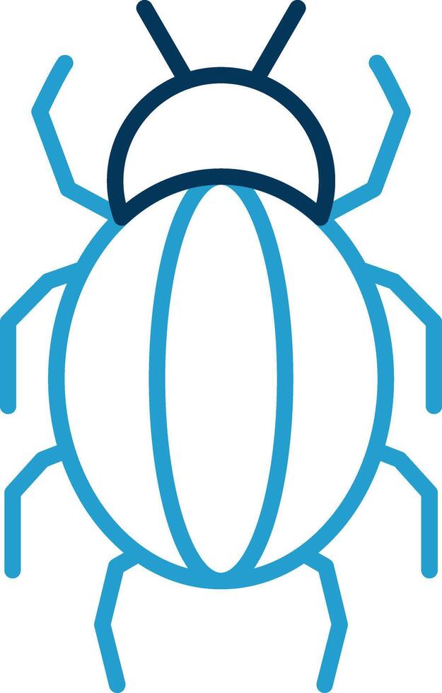 Spider Line Blue Two Color Icon vector