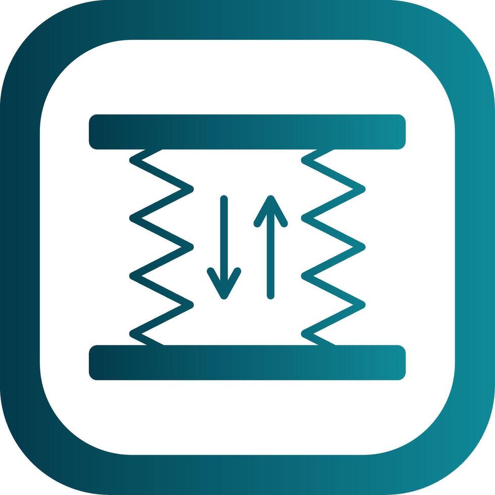 Car Lift Glyph Gradient Corner Icon vector