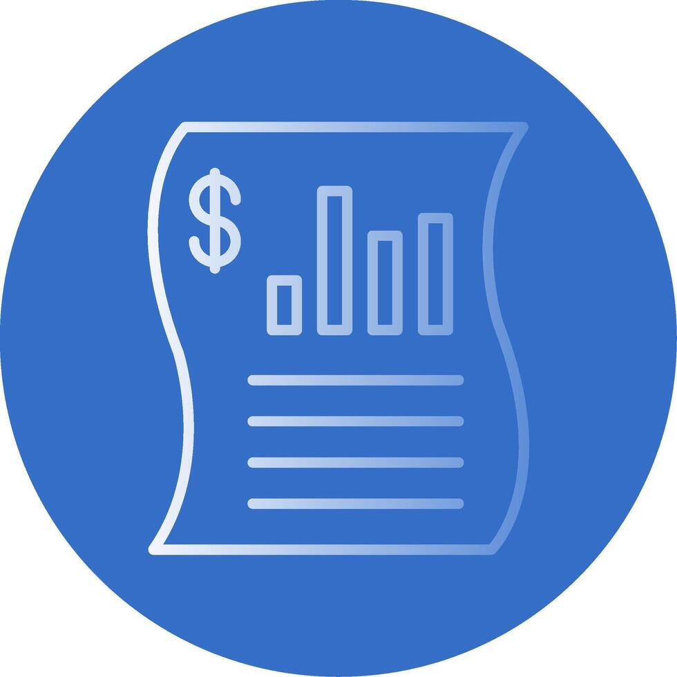 Financial Reporting Flat Bubble Icon vector