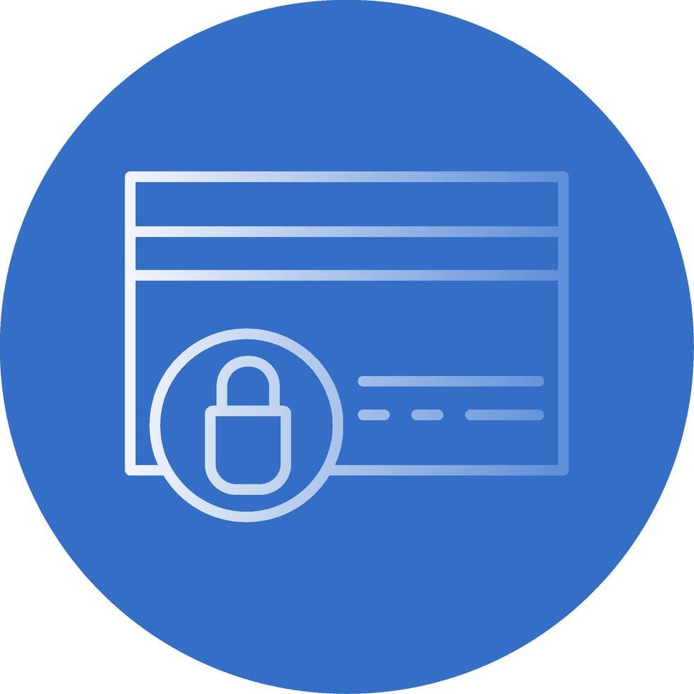 Locked Card Flat Bubble Icon vector
