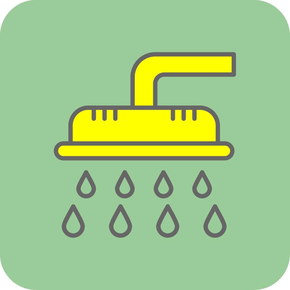 Shower Glyph Gradient Corner Icon vector