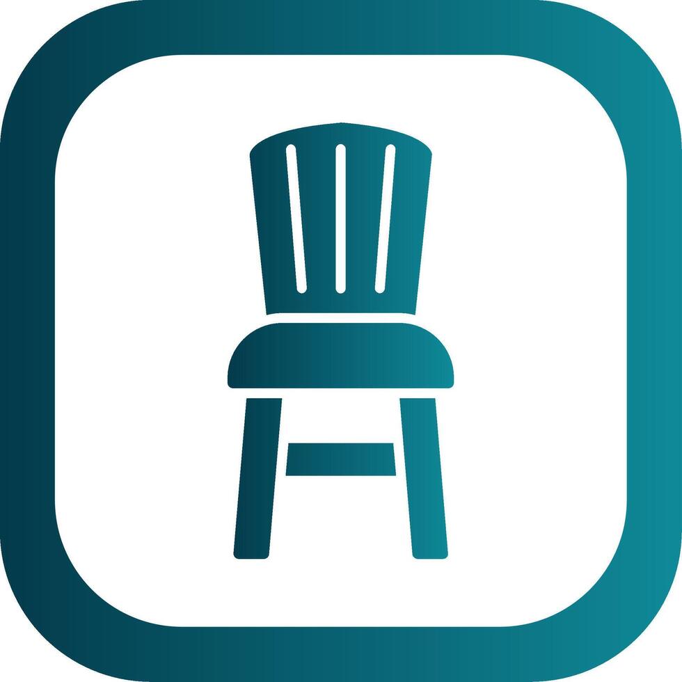 Dining Chair Glyph Gradient Corner Icon vector