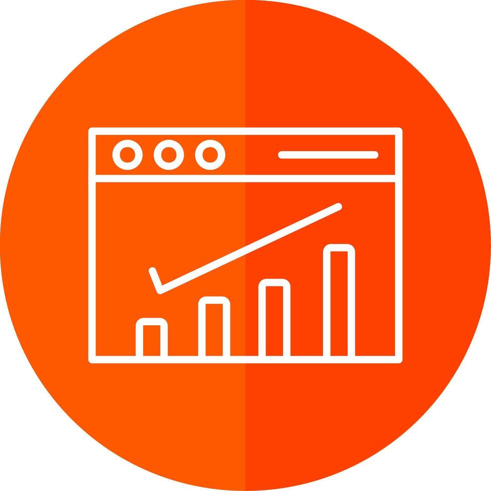 Page rank Checker Line Red Circle Icon vector