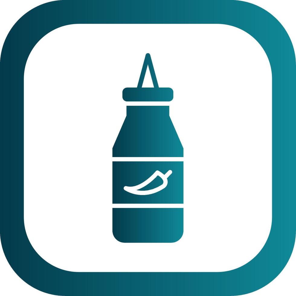 Ketchup Glyph Gradient Corner Icon vector