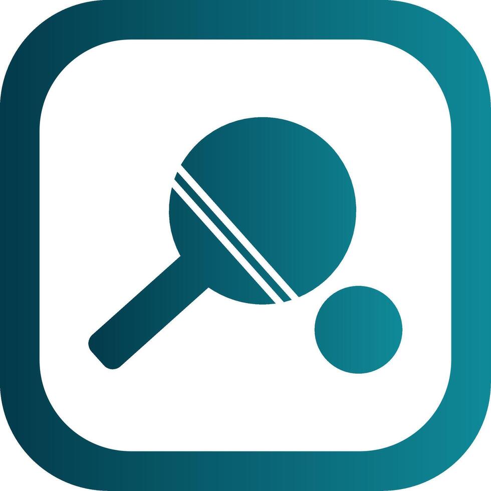 Table Tennis Glyph Gradient Corner Icon vector
