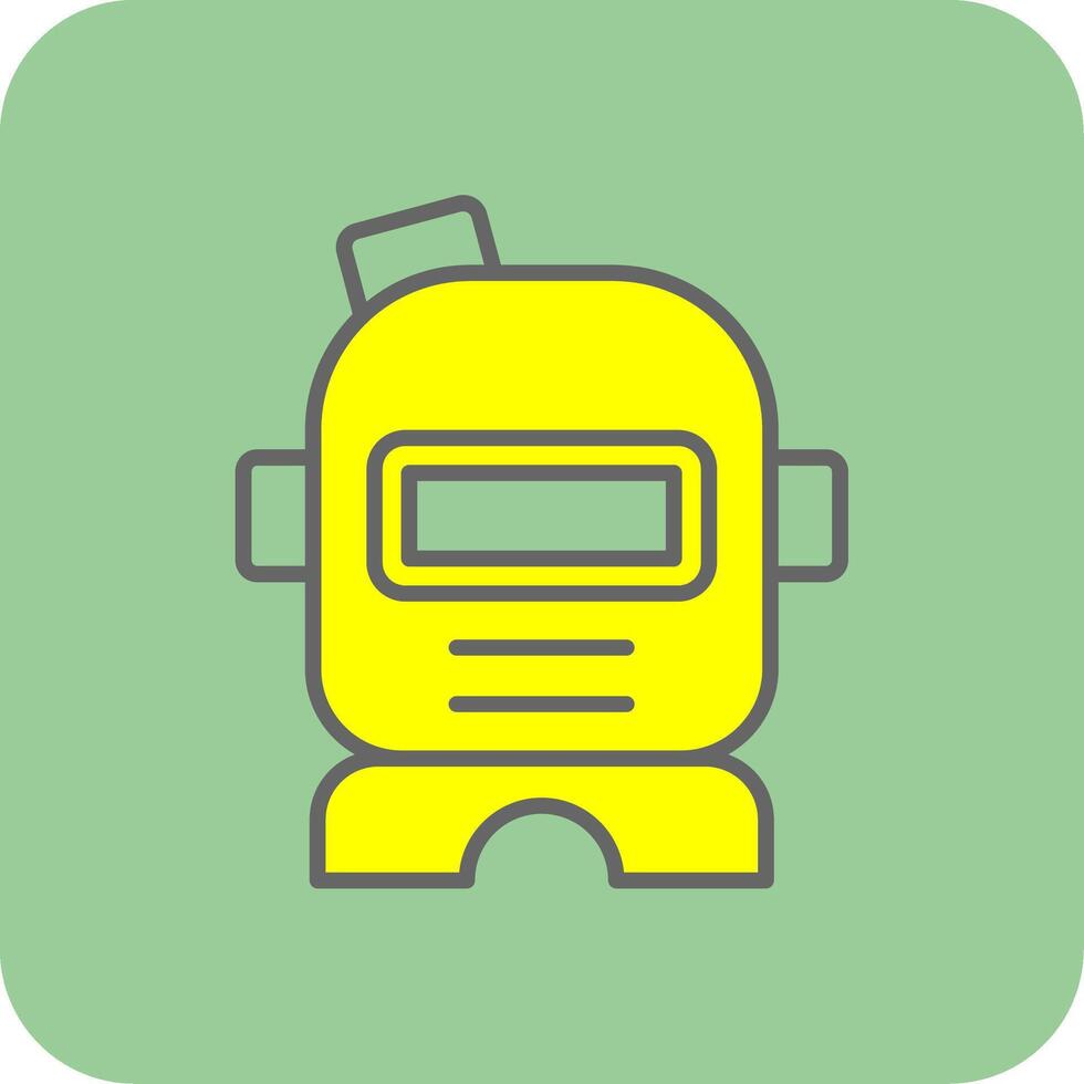 Astronaut Helmet Filled Yellow Icon vector