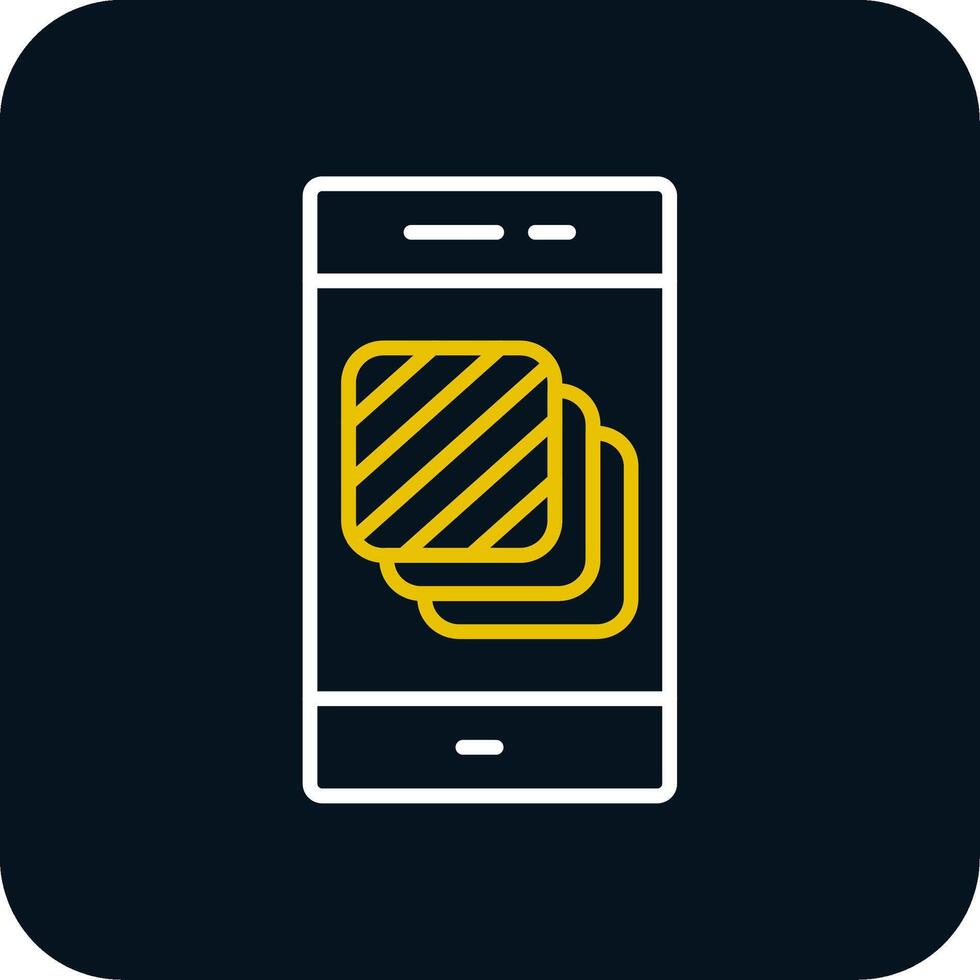 Layers Line Red Circle Icon vector