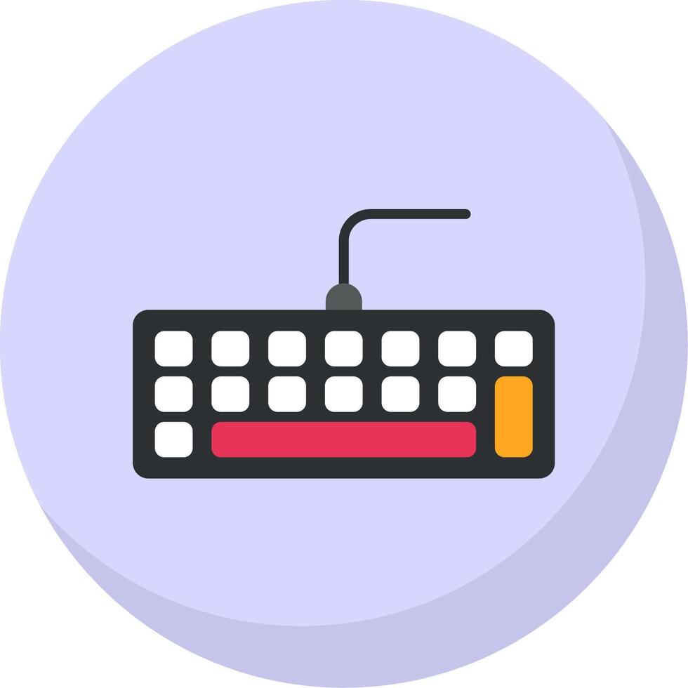 Keyboard Flat Bubble Icon vector