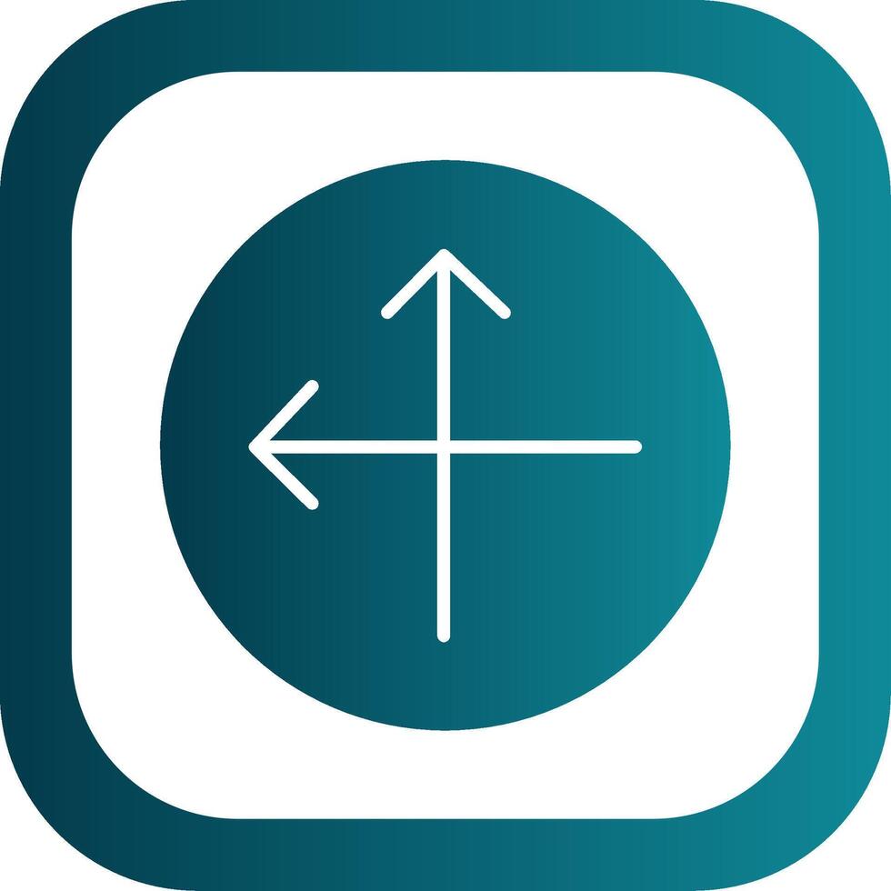 Intersect Glyph Gradient Corner Icon vector