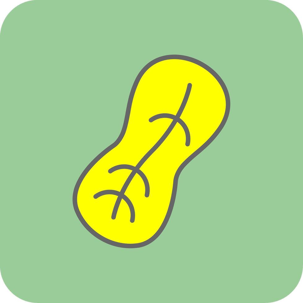 Peanut Filled Yellow Icon vector