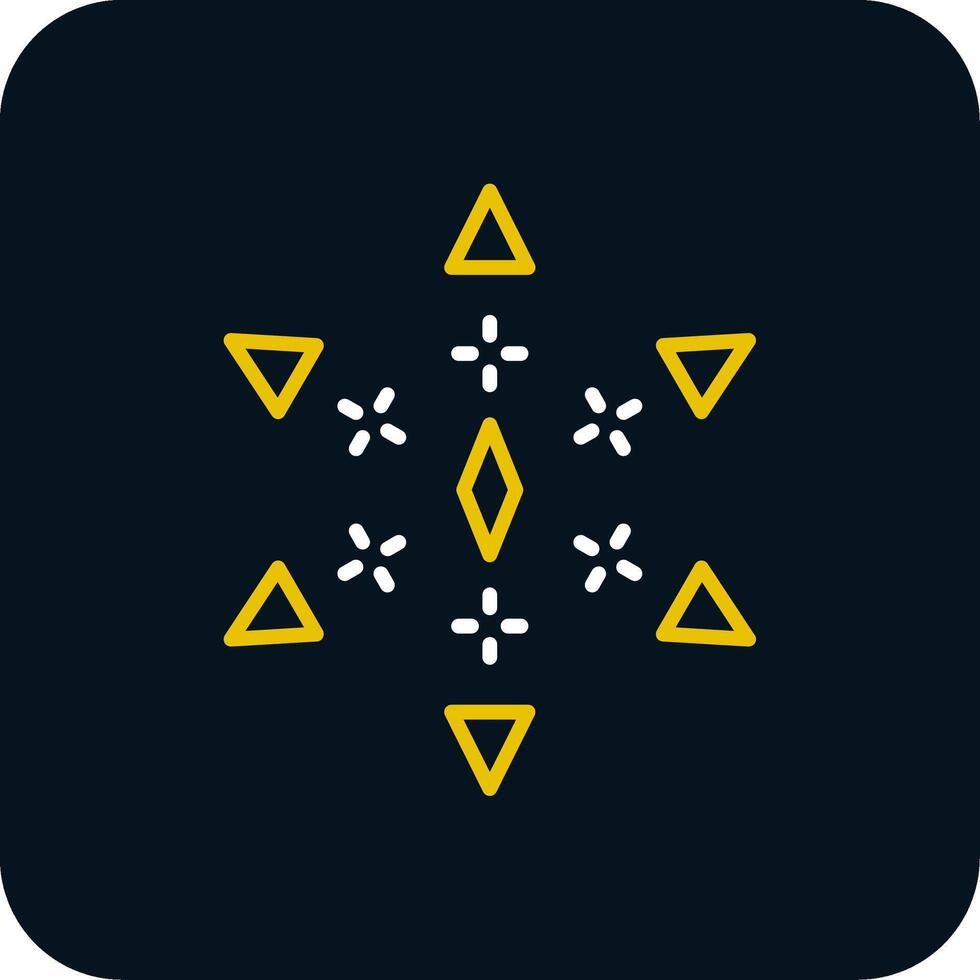 Firework Line Red Circle Icon vector
